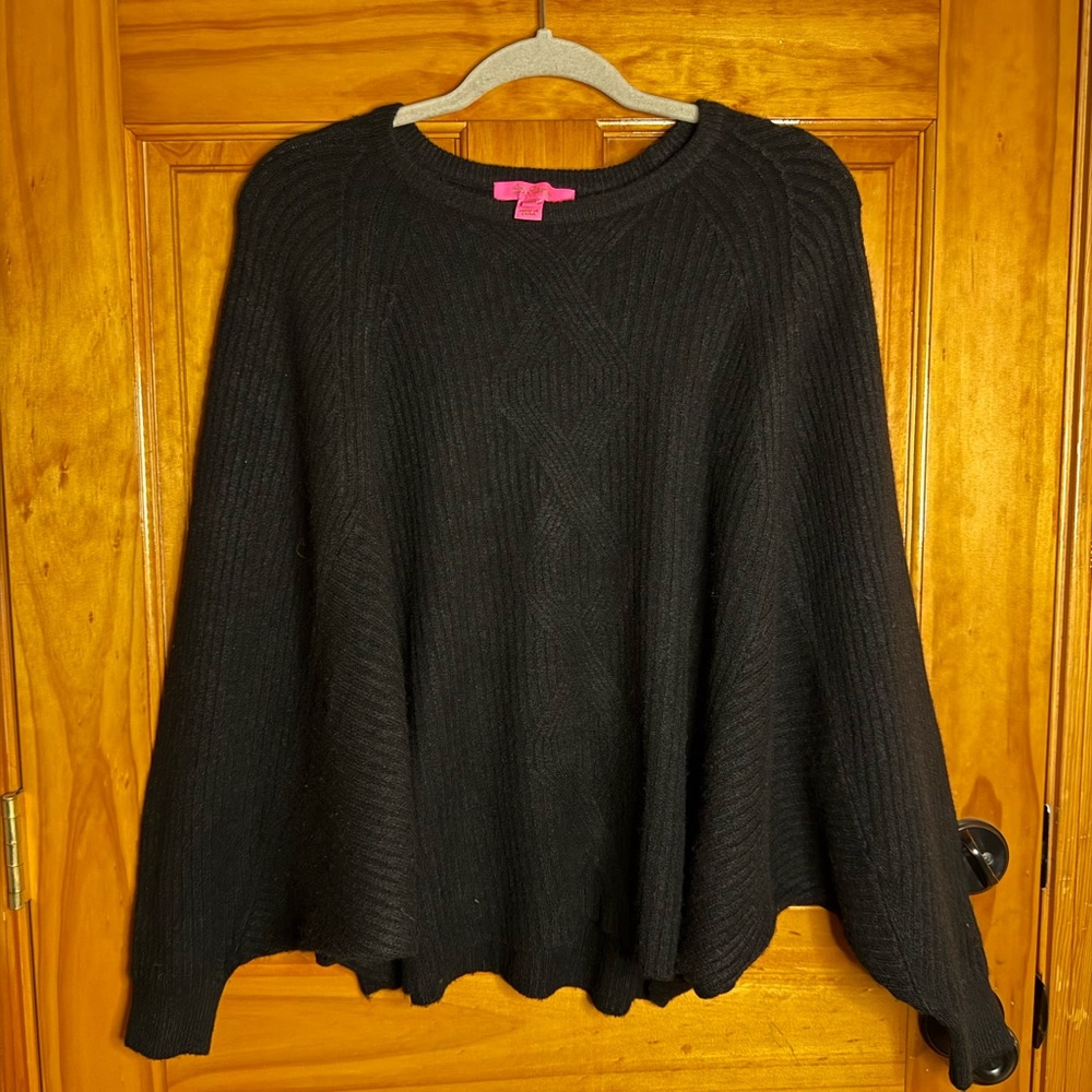 Lilly Pulitzer Arienza Oversized Black Sweater size XS oversized